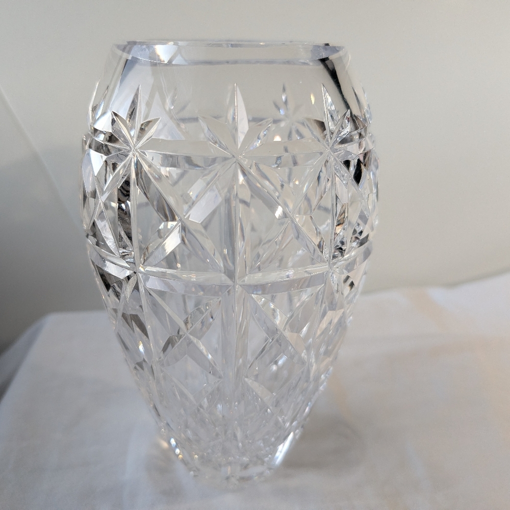 Waterford Crystal Flower Vase Criss-Cross Cuts Discontinued - Picture 6 of 10